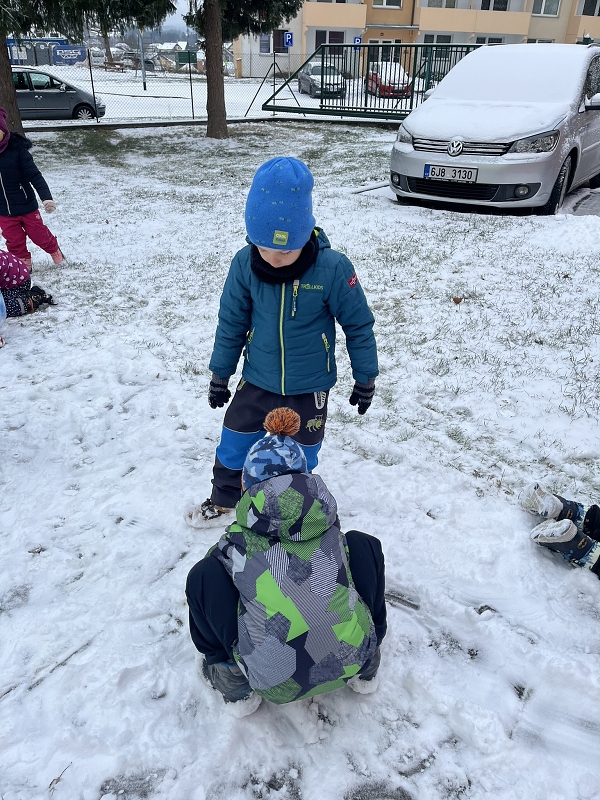 Zajíčci a první sníh