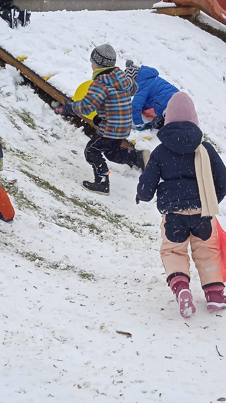 Hrátky na sněhu - Opičky