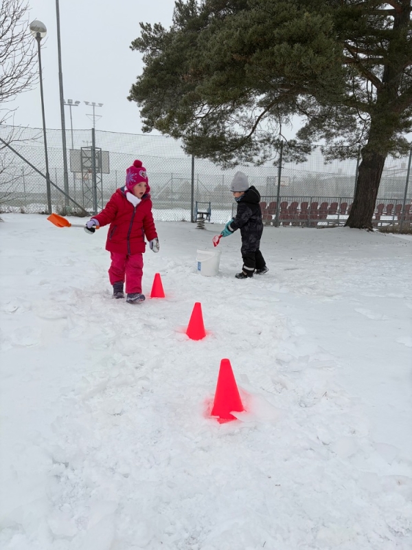 Kočičky na zimní školkiádě