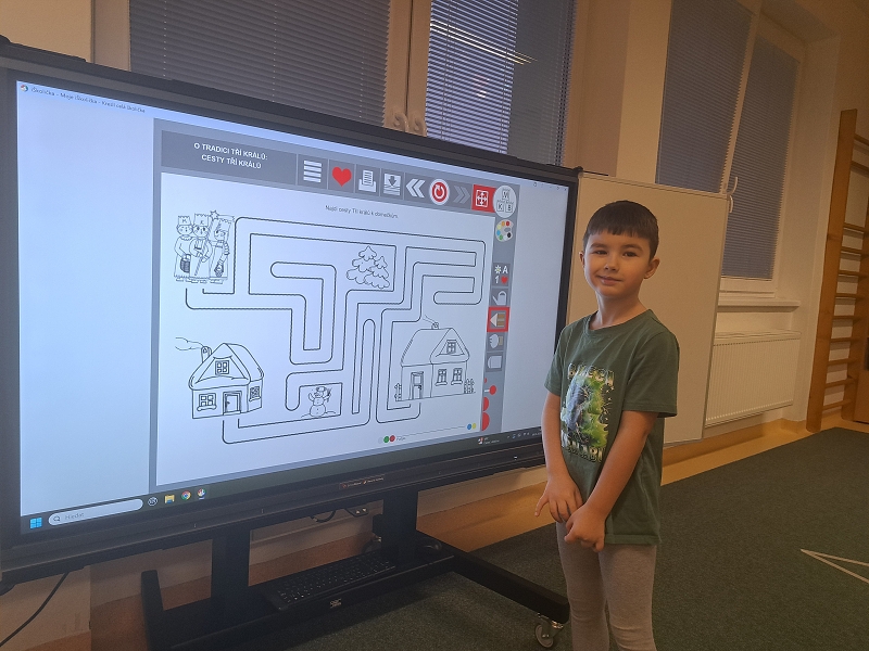 Zimní hrátky ve třídě Veverek