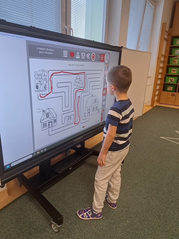 Zimní hrátky ve třídě Veverek