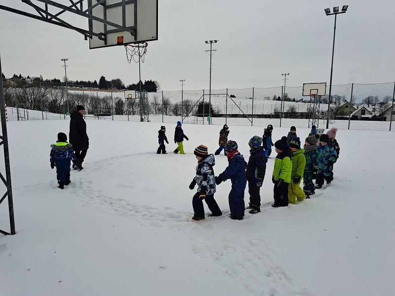 Zimní hrátky ve třídě Veverek